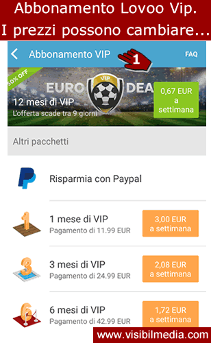 abbonamento lovoo vip