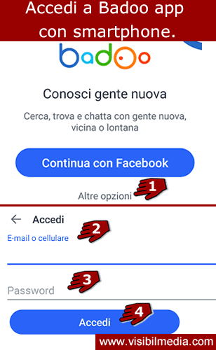 Accedi a badoo.it visibilmedia Facebook accedi subito subito