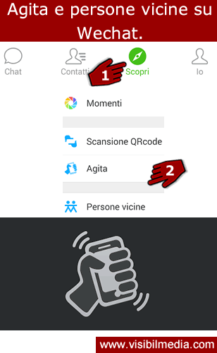 agita persone su wechat
