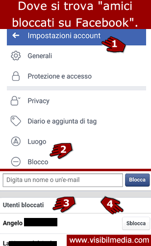 amici bloccati su facebook