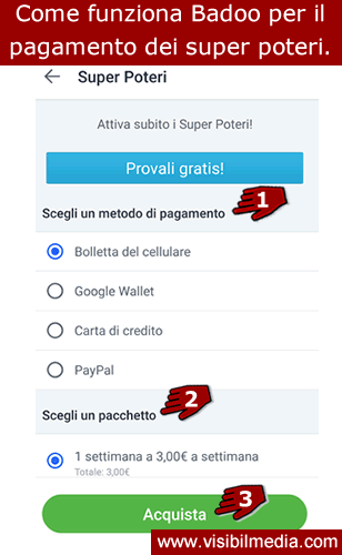 badoo come funziona pagamento