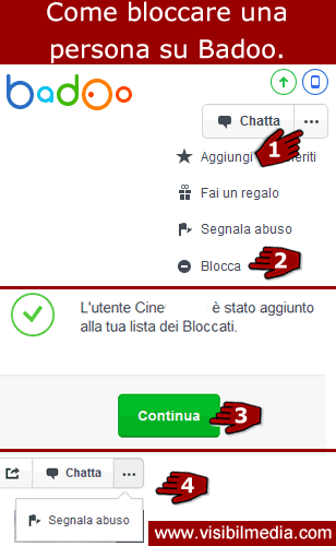 bloccare persona badoo