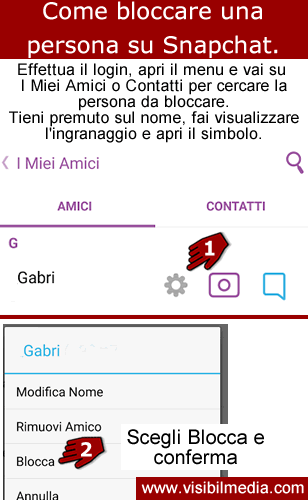bloccare su snapchat