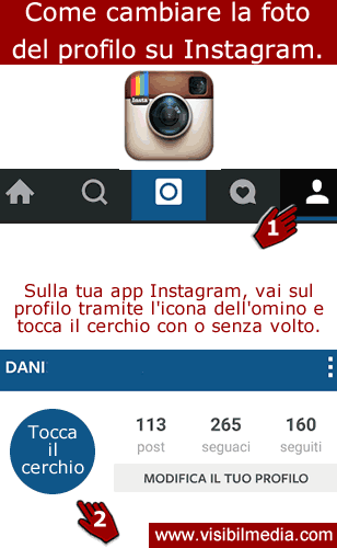cambiare foto instagram