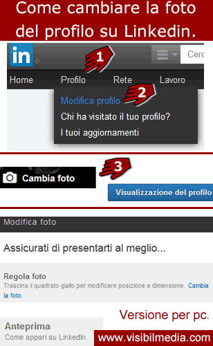 cambiare foto linkedin