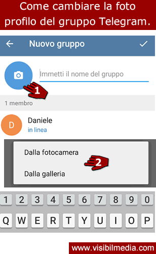 cambiare foto profilo telegram