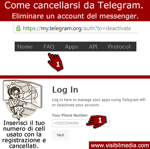 cancellarsi da telegram