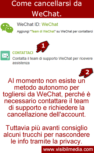 cancellarsi da wechat