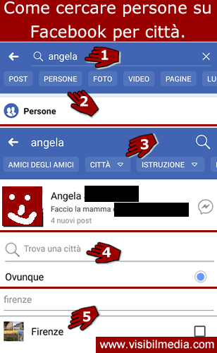 cercare persone facebook per città