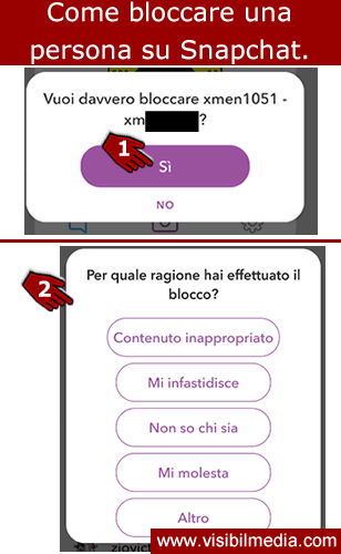 come bloccare persona su snapchat