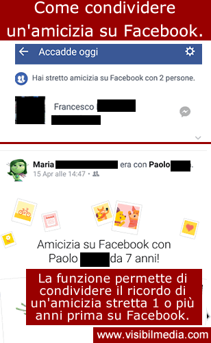 come condividere amicizia su facebook