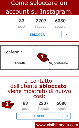 come sbloccare account instagram