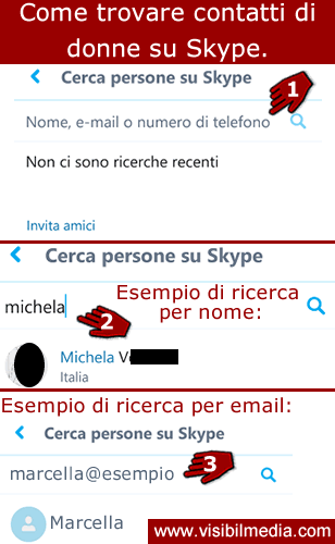 contatti donne su skype