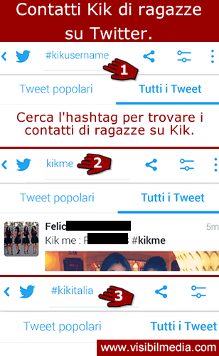 contatti kik ragazze