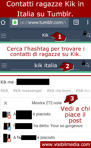 contatti ragazze kik italia