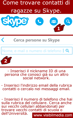 contatti ragazze skype