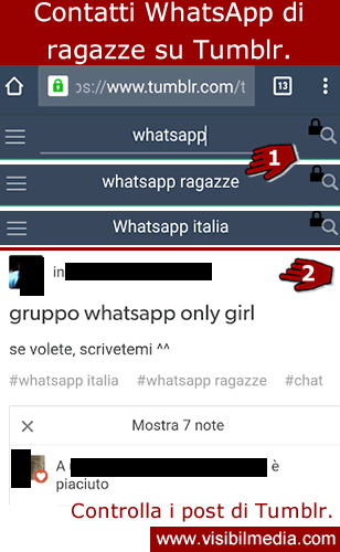 contatti whatsapp ragazze