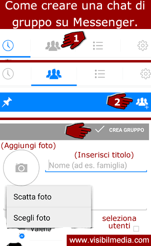 creare gruppo messenger