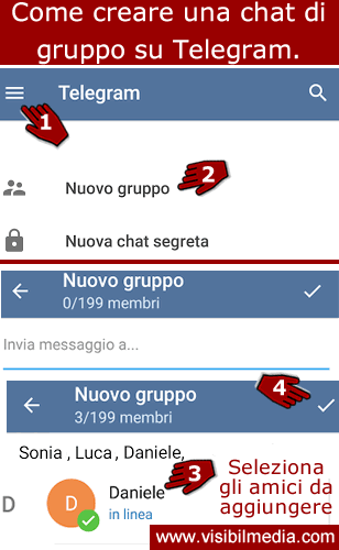 creare gruppo telegram