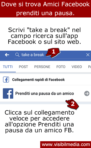 facebook amici prenditi una pausa