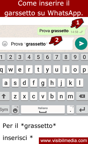 grassetto whatsapp
