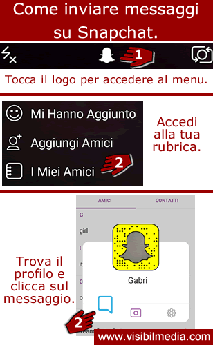 inviare messaggi snapchat