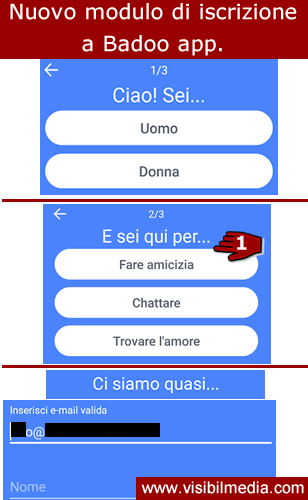 iscrizione badoo