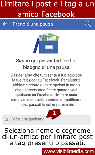 limitare post amico facebook