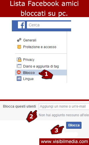 lista facebook amici bloccati