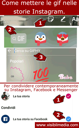 mettere gif nelle storie instagram