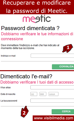modificare password meetic