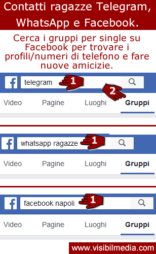 ragazze telegram, whatsapp e facebook