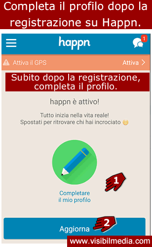 registrazione su happn