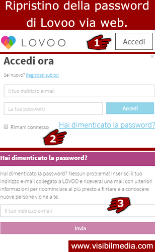 ripristino lovoo password