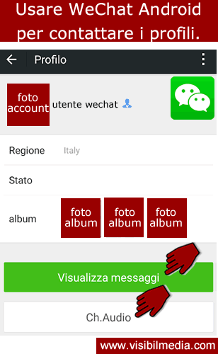 usare wechat android
