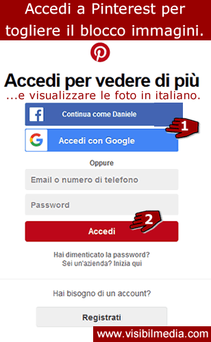 visualizzare foto pinterest italiano
