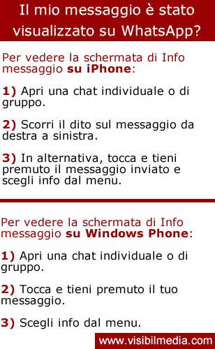 visualizzato su whatsapp