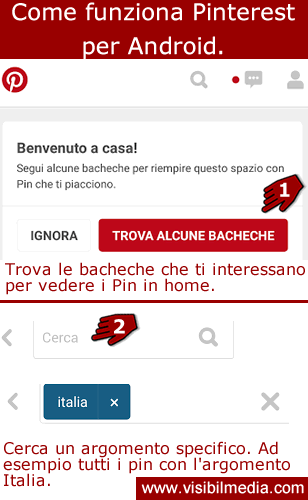come funziona pinterest